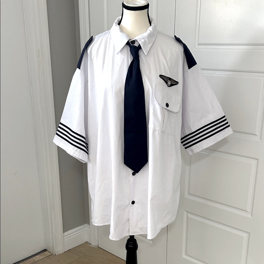California Costumes Pilot Airline Captain Halloween Costume Adult Large Unisex